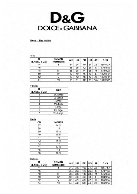 dolce gabbana sizing|Dolce & Gabbana shirt size chart.